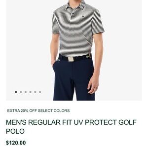 LAST CHANCE! Lacoste Men's Black and White Striped Polo